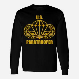 Us Paratrooper Long Sleeve T-Shirt - Monsterry