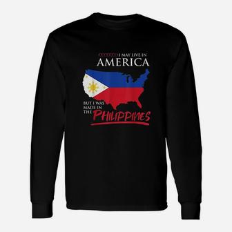 Usa American Filipino Pinoy Roots Philippines Unisex Long Sleeve | Crazezy
