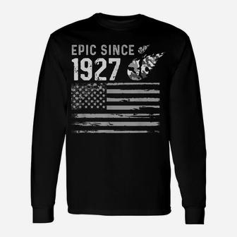 Usa Flag Shirt Camo Epic Since 1927 Birthday Unisex Long Sleeve | Crazezy