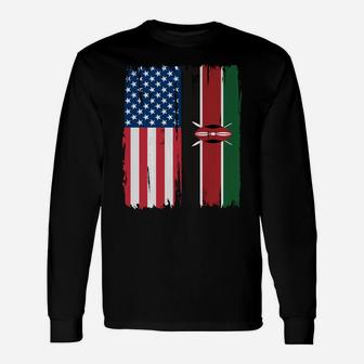 Usa Kenya Flag Hoodie Unisex Long Sleeve | Crazezy CA