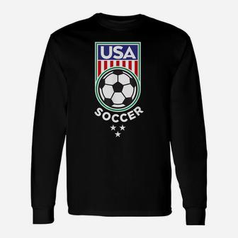 Usa Soccer Team Support The Team Shirt Usa Flag Football Unisex Long Sleeve | Crazezy