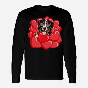Valentines For Bernese Mountain Dog Lovers Long Sleeve T-Shirt - Monsterry DE
