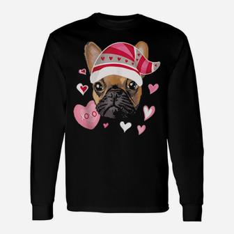 Valentine's Day French Bulldog Gnome Hearts Frenchie Long Sleeve T-Shirt - Monsterry DE