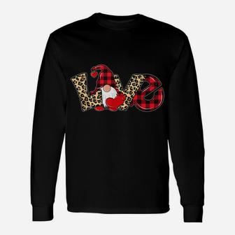 Valentine's Day Gnome Leopard Love Funny Gifts Unisex Long Sleeve | Crazezy