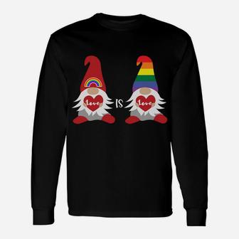 Valentine's Gay Pride Month Rainbow Gnome Gift Lgbqt Sweatshirt Unisex Long Sleeve | Crazezy DE