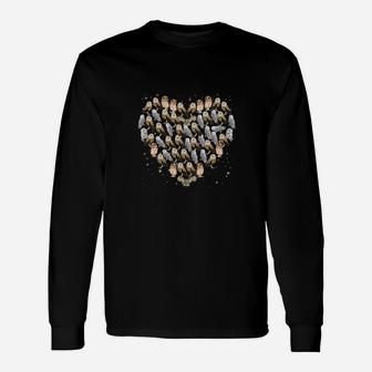 Valentines Owls Lover Long Sleeve T-Shirt - Monsterry UK