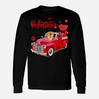 Valentines Poodles Long Sleeve T-Shirt - Monsterry
