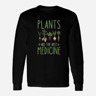 Vegan Plants Are The Best Medicine Plant Based Powered Unisex Long Sleeve | Crazezy AU
