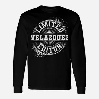 Velazquez Funny Surname Family Tree Birthday Reunion Gift Unisex Long Sleeve | Crazezy DE