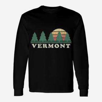 Vermont Vt Vintage Graphic Tee Retro 70S Design Unisex Long Sleeve | Crazezy