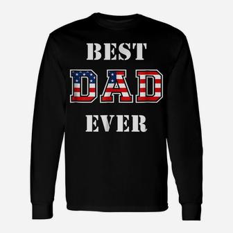 Veteran Dad Fathers Day Gift Shirt Patriotic July 4Th Unisex Long Sleeve | Crazezy UK