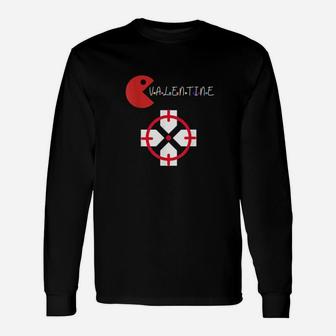 Video Gamer Valentines Day With Controllers Heart Long Sleeve T-Shirt - Monsterry DE