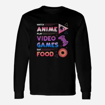 Video Games And Food Gamer Unisex Long Sleeve | Crazezy CA