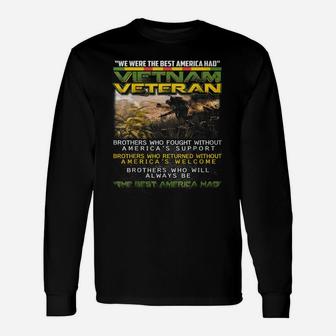 Vietnam Veteran - The Best America Had Proud T-Shirt Unisex Long Sleeve | Crazezy AU