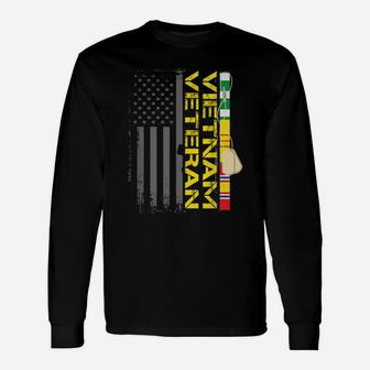 Vietnam Veteran Us Flag T Shirt Gift | Vietnam War Vet Tee Unisex Long Sleeve | Crazezy DE