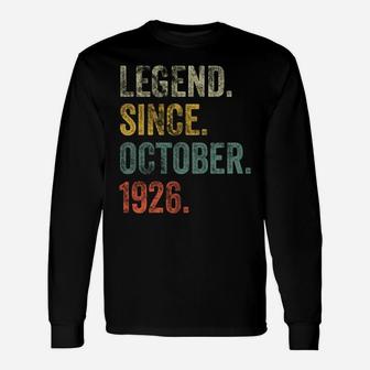 Vintage 1926 95Th Birthday Legend Since October 1926 Sweatshirt Unisex Long Sleeve | Crazezy AU