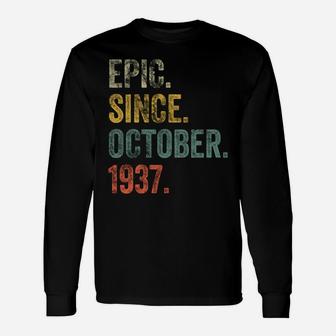 Vintage 1937 84Th Birthday Epic Since October 1937 Sweatshirt Unisex Long Sleeve | Crazezy AU