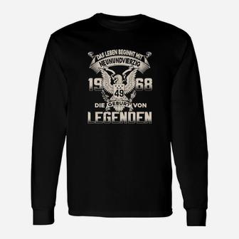 Vintage 1968 Geburtsjahr Legenden Langarmshirts, Retro Design Tee - Seseable