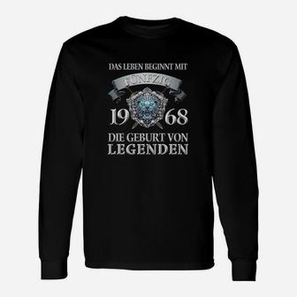 Vintage 1968 Geburtsjahr Legenden Langarmshirts, Retro Look Design - Seseable