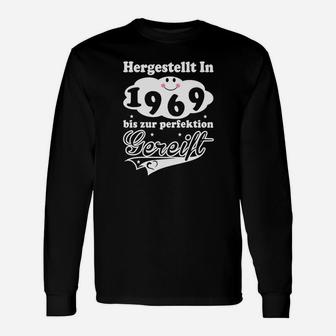 Vintage 1969 Perfektions-Jubiläum Langarmshirts, Retro Stil Geburtsjahr Design - Seseable