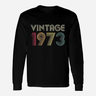 Vintage 1973 48Th Birthday Gift Retro 48 Years Old Mom Dad Unisex Long Sleeve | Crazezy