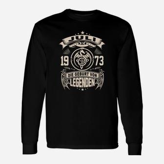 Vintage 1973 Die Geburt von Legenden Herren Langarmshirts, Retro Design - Seseable