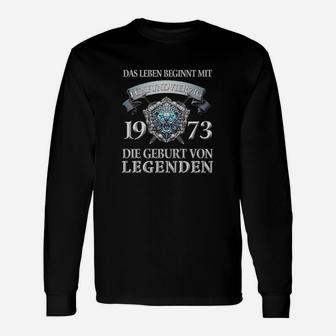 Vintage 1973 Geburtsjahr Legenden Langarmshirts, Retro Design - Seseable