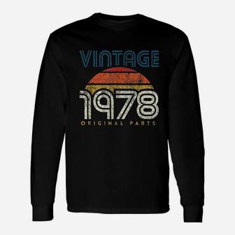 Vintage 1978 Birthday Unisex Long Sleeve | Crazezy