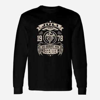 Vintage 1978 Geburtsjahr Legendäres Langarmshirts, Retro Jubiläumsdesign - Seseable