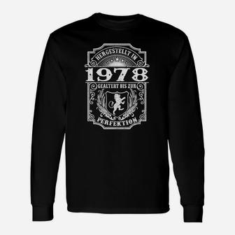 Vintage 1978 Perfektion Langarmshirts, Retro Design Geburtstags-Langarmshirts - Seseable