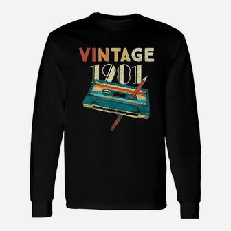 Vintage 1981 Music Cassette 40Th Birthday Gifts 40 Years Old Unisex Long Sleeve | Crazezy