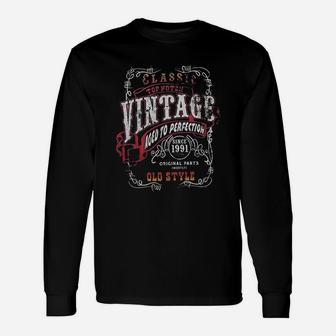 Vintage 1991 Aged To Perfection Unisex Long Sleeve | Crazezy CA