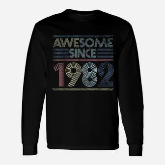 Vintage 39Th Birthday Awesome Since 1982 Unisex Long Sleeve | Crazezy AU