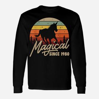 Vintage 40Th Birthday Gift Magical Since 1980 Bday Party Unisex Long Sleeve | Crazezy DE