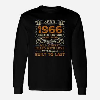 Vintage 55Th Birthday April 1966 55 Years Old Unisex Long Sleeve | Crazezy