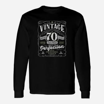 Vintage 70Th Birthday For Him 1951 Aged To Perfection Unisex Long Sleeve | Crazezy