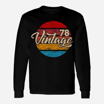 Vintage 78 Shirt | Cute Throwback Style Gift Unisex Long Sleeve | Crazezy CA