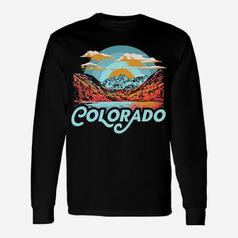 Vintage 80'S Vibe Colorado Maroon Bells Retro Mountains Unisex Long Sleeve | Crazezy
