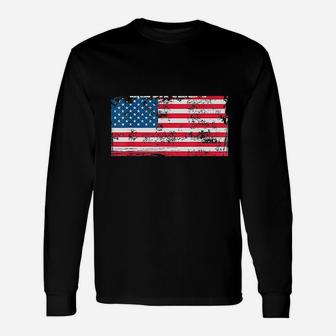 Vintage American Flag Unisex Long Sleeve | Crazezy