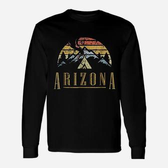 Vintage Arizona Mountains Camping Unisex Long Sleeve | Crazezy