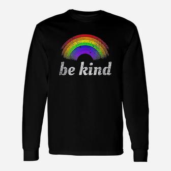 Vintage Be Kind Rainbow Unisex Long Sleeve | Crazezy