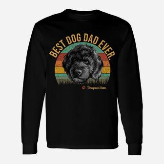 Vintage Best Portuguese Water Dad Ever Gift For Dog Lover Unisex Long Sleeve | Crazezy CA