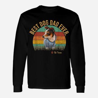 Vintage Best Rat Terrier Dad Ever Father's Day Gift For Dog Unisex Long Sleeve | Crazezy DE