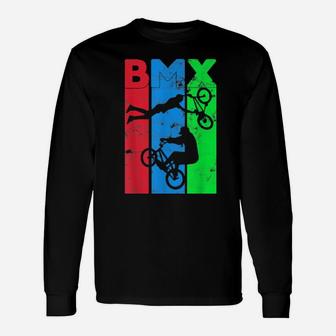 Vintage Bmx Bike Bicycle Racing Stunt Long Sleeve T-Shirt - Monsterry CA