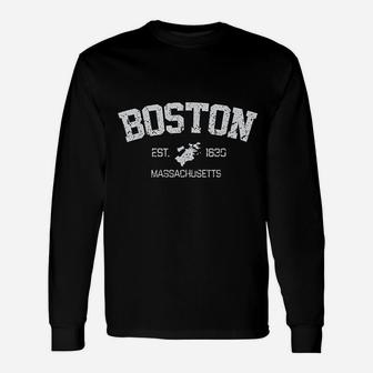 Vintage Boston Massachusetts Unisex Long Sleeve | Crazezy