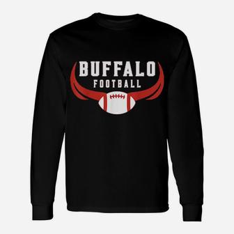 Vintage Buffalo Football New York Ny Sports Long Sleeve T-Shirt - Monsterry