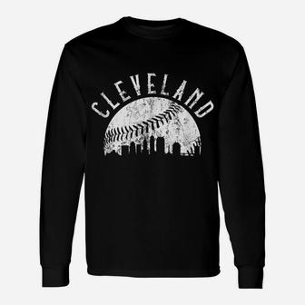 Vintage Cleveland Retro Baseball Throwback Unisex Long Sleeve | Crazezy CA