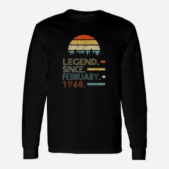 Vintage February 1968 53 Years Old 53Rd Birthday Gift Unisex Long Sleeve | Crazezy