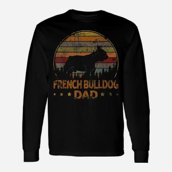 Vintage French Bulldog Dog Dad Retro Dog Father's Day Unisex Long Sleeve | Crazezy CA