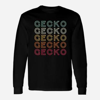 Vintage Gecko Retro Unisex Long Sleeve | Crazezy